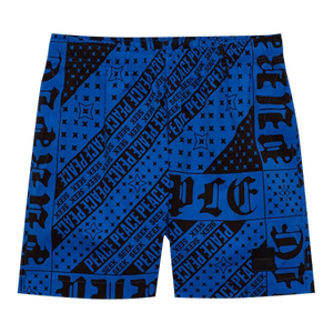 PURPLE BRAND Flag Bandana All Around Shorts 'Blue Black'