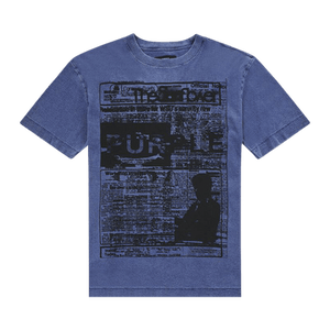 PURPLE BRAND Textured Short-Sleeve Tee 'Blue'