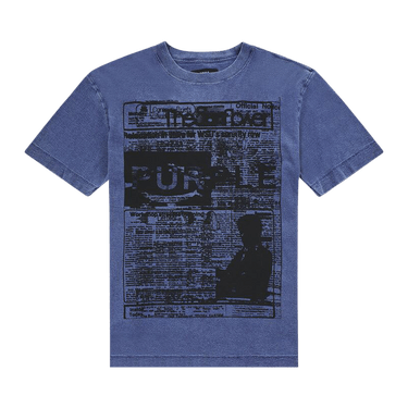 PURPLE BRAND Textured Short-Sleeve Tee 'Blue'