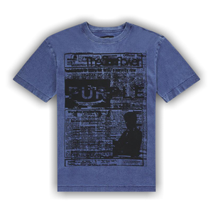 PURPLE BRAND Textured Short-Sleeve Tee 'Blue'