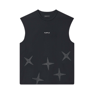 PURPLE BRAND Embroidered Star Tank Top 'Black'