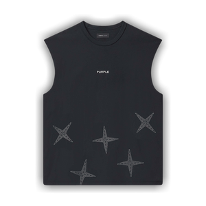PURPLE BRAND Embroidered Star Tank Top 'Black'