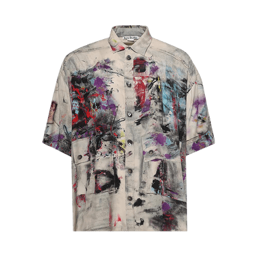 Acne Studios Button-Up Shirt Printed 'Bho White'