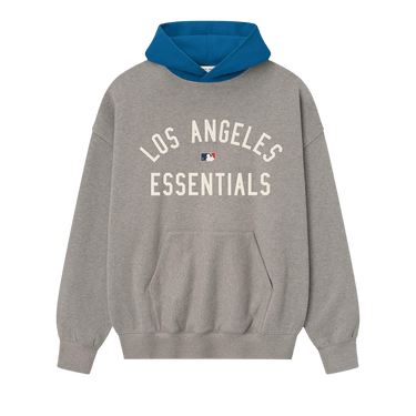 Fear of God Essentials Dodgers Sport Hoodie 'Concrete Heather/Blue Sapphire'
