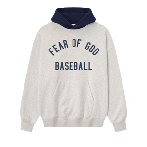Fear of God Essentials MLB Sport Hoodie 'Oatmeal Heather/Midnight Navy'