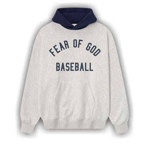 Fear of God Essentials MLB Sport Hoodie 'Oatmeal Heather/Midnight Navy'