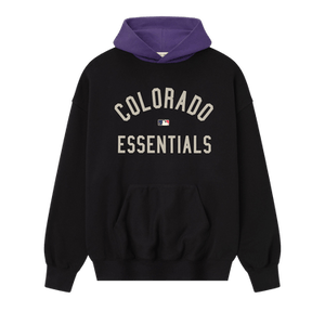 Fear of God Essentials Rockies Sport Hoodie 'Vintage Black/Purple Reign'