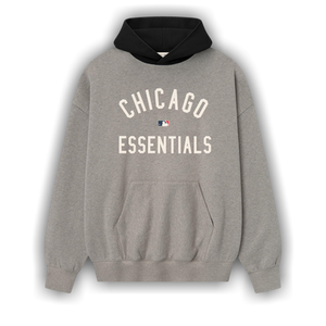 Fear of God Essentials White Sox Sport Hoodie 'Concrete Heather/Black'