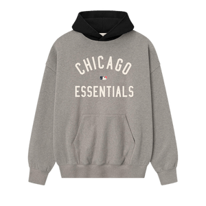 Fear of God Essentials White Sox Sport Hoodie 'Concrete Heather/Black'