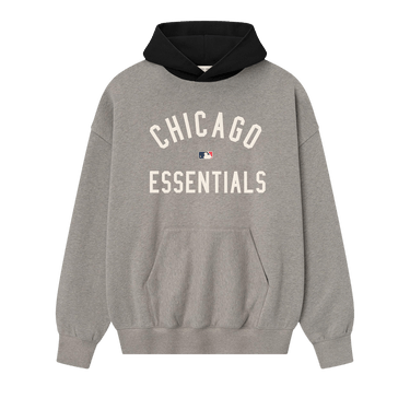 Fear of God Essentials White Sox Sport Hoodie 'Concrete Heather/Black'