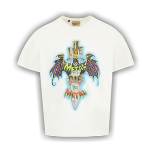 Gallery Dept. Live For Metal Tee 'Light Archival White'