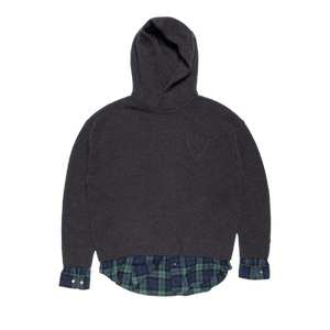 Acne Studios Layered Wool Hoodie 'Graphite Grey'