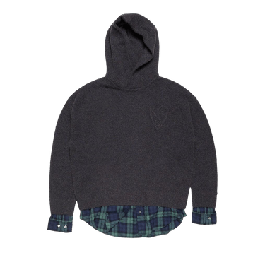 Acne Studios Layered Wool Hoodie 'Graphite Grey'