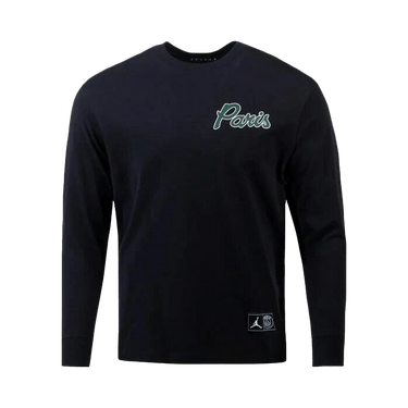 Air Jordan PSG Long Sleeve Tee Pullover Hoodie 'Black'
