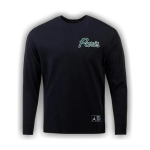 Air Jordan PSG Long Sleeve Tee Pullover Hoodie 'Black'