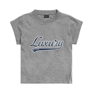 Balenciaga Shrunk T-Shirt 'Dark Heather Grey/Blue'