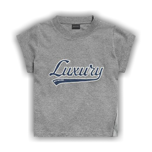 Balenciaga Shrunk T-Shirt 'Dark Heather Grey/Blue'