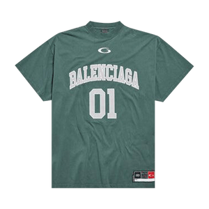 Balenciaga Oversized T-Shirt 'Dark Green/Light Grey'
