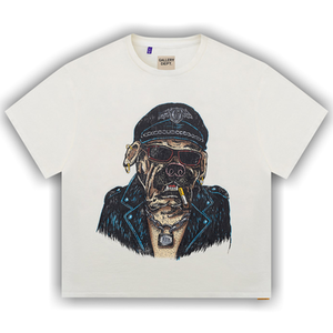 Gallery Dept. Oct Biker Dog Tee 'Light Archival White'