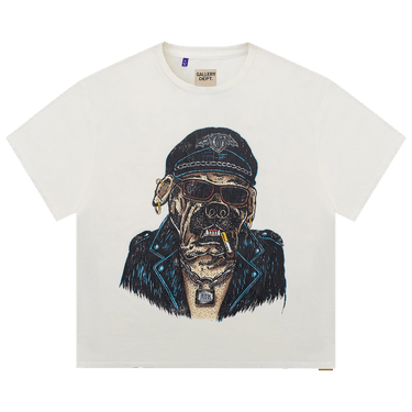 Gallery Dept. Oct Biker Dog Tee 'Light Archival White'