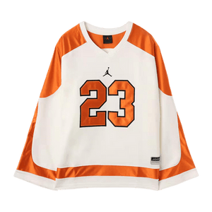 Air Jordan MJ Collegiate Hockey Jersey 'Sail/Starfish/Black'
