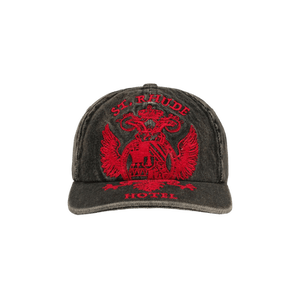 Rhude St. Seal Denim Hat 'Agoura Black/Red'