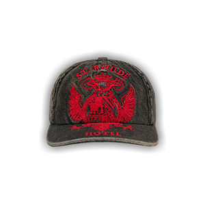 Rhude St. Seal Denim Hat 'Agoura Black/Red'