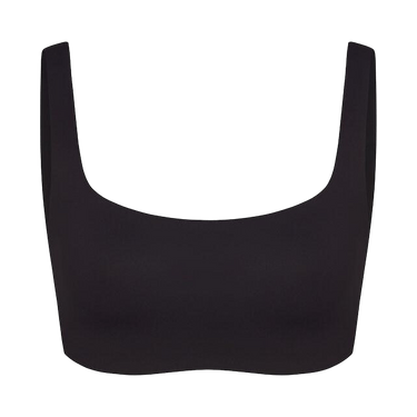 NikeSKIMS Matte Scoop Neck Bra 'Obsidian'