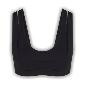 NikeSKIMS Matte Double Strap Scoop Bra 'Obsidian'