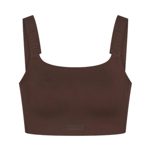 NikeSKIMS Matte Wide Strap Bra 'Dark Sepia'