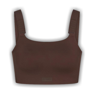 NikeSKIMS Matte Wide Strap Bra 'Dark Sepia'