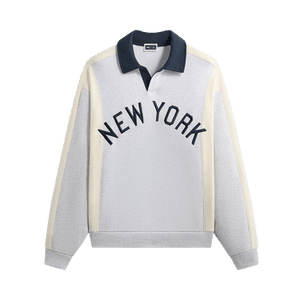 Kith For The New York Yankees Paneled Nelson Rugby 'Light Heather Grey'