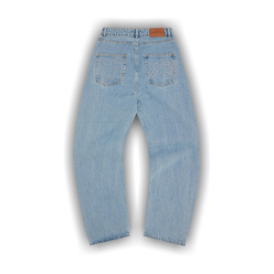 Corteiz Allstarz Denim Baggy Jeans 'Washed Blue'