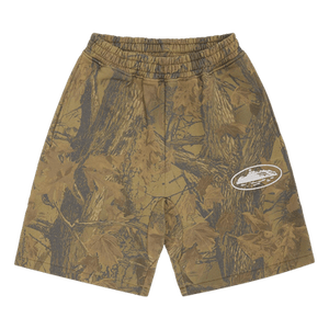 Corteiz Island Puff Print Sweatshort 'Forest Camo'