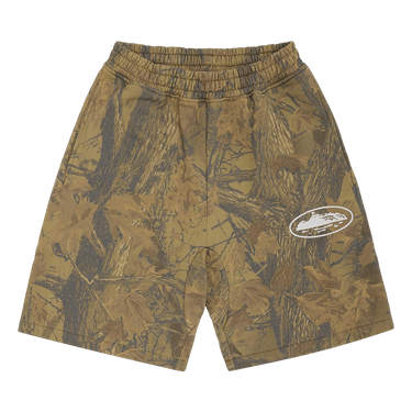 Corteiz Island Puff Print Sweatshort 'Forest Camo'