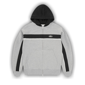 Corteiz Ribbed Sporteiz Zip Hoodie 'Heather Grey'