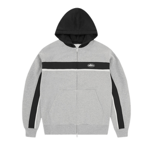 Corteiz Ribbed Sporteiz Zip Hoodie 'Heather Grey'
