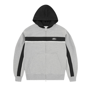 Corteiz Ribbed Sporteiz Zip Hoodie 'Heather Grey'