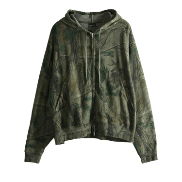 Balenciaga Oversized Zip-Up Hoodie 'Forest Green'
