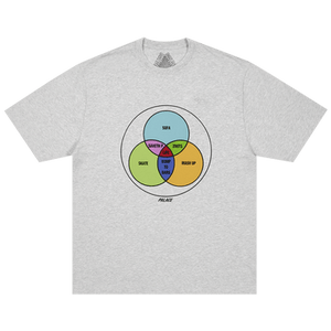 Palace Zen Diagram T-Shirt 'Grey Marl'