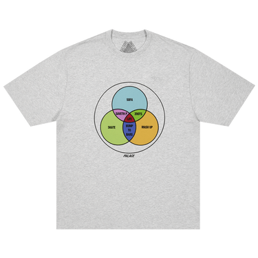 Palace Zen Diagram T-Shirt 'Grey Marl'