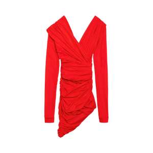 Balenciaga Draped Dress 'Red'