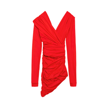 Balenciaga Draped Dress 'Red'