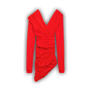 Balenciaga Draped Dress 'Red'