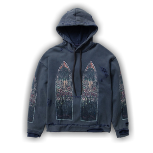 Who Decides War Faded Hooded Pullover 'Indigo'