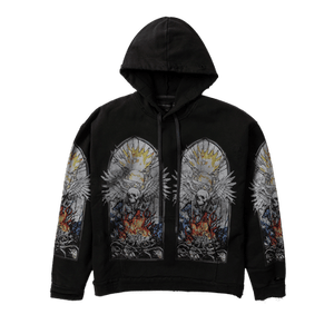 Who Decides War Skull Hooded Pullover 'Coal Multicolor'
