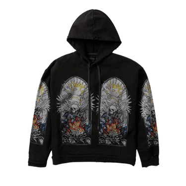 Who Decides War Skull Hooded Pullover 'Coal Multicolor'