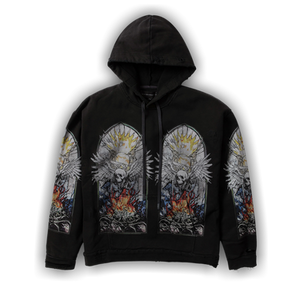 Who Decides War Skull Hooded Pullover 'Coal Multicolor'