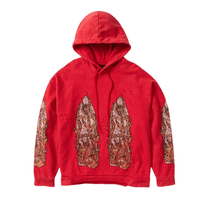 Who Decides War Flame Glass Hooded Pullover 'Ruby'