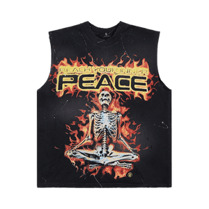 Hellstar Inner Peace Skeleton Sleeveless T-Shirt 'Black'